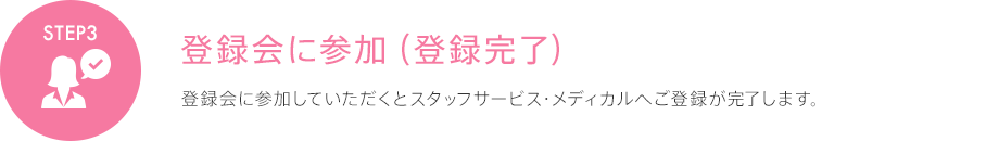 登録会に参加（登録完了）